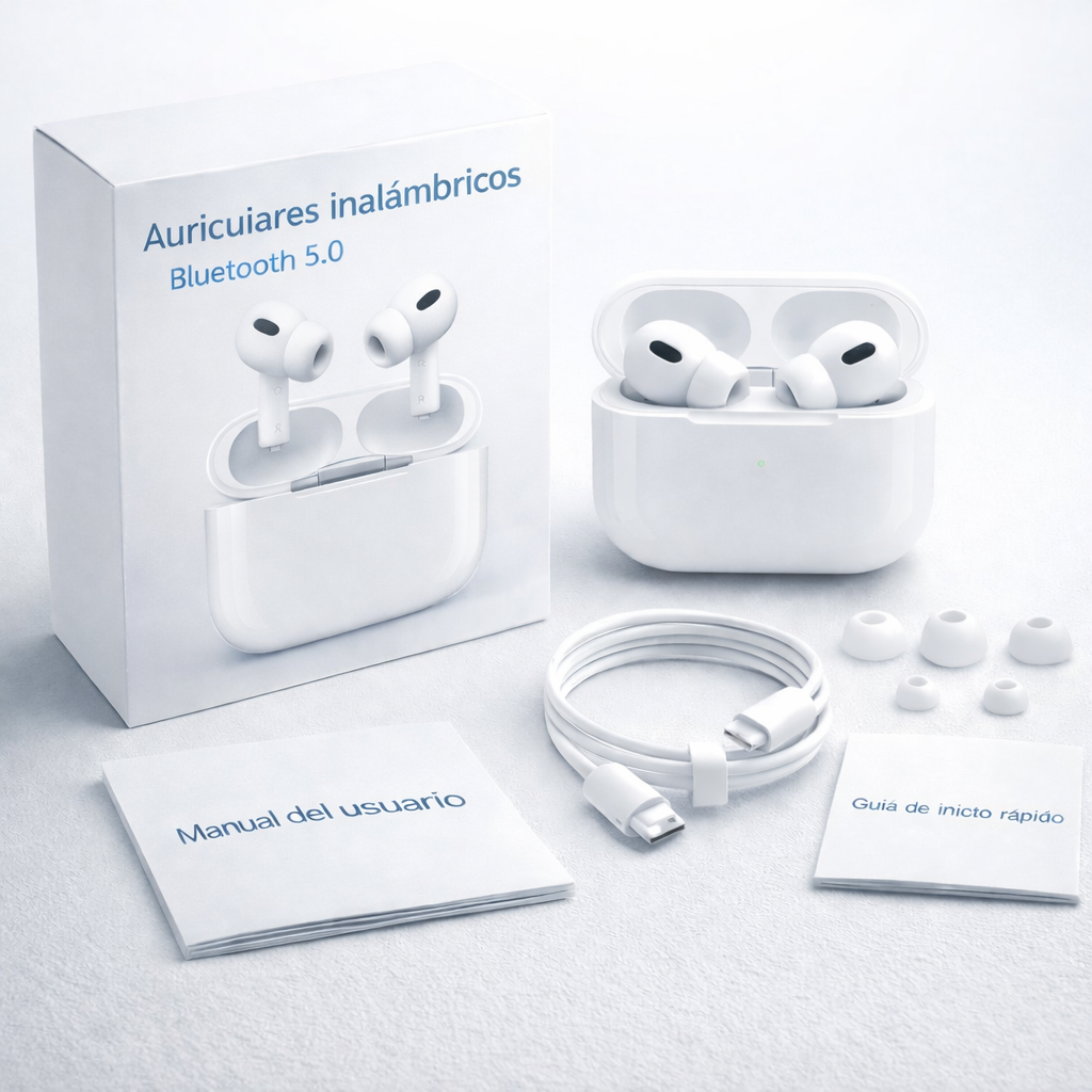 🎧 AirPods PRO + Caja y Cargador + Bluetooth 5.0 Premium + Batería de Larga Duración 🔥