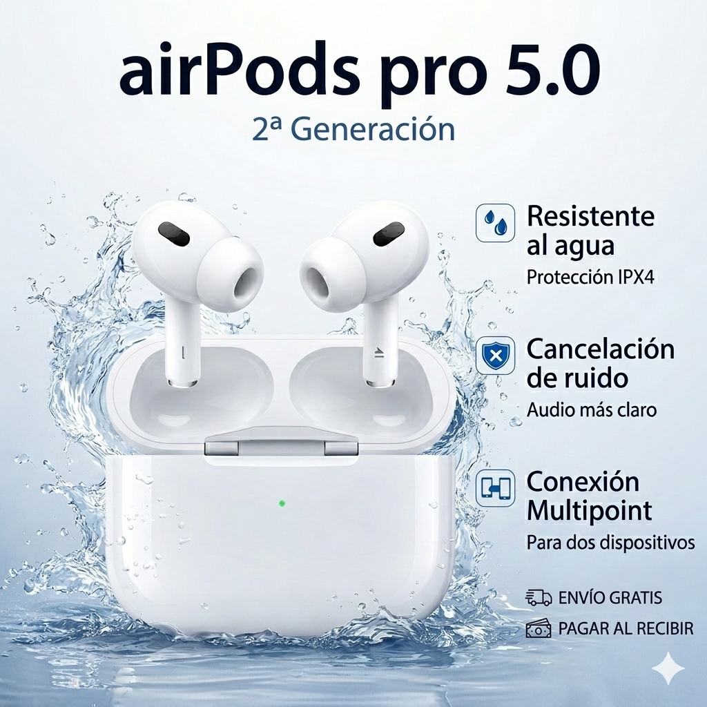🎧 AirPods PRO + Caja y Cargador + Bluetooth 5.0 Premium + Batería de Larga Duración 🔥