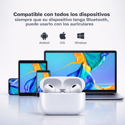 🎧 AirPods PRO + Caja y Cargador + Bluetooth 5.0 Premium + Batería de Larga Duración 🔥